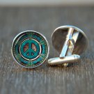 Peace Sign Cufflinks Peace Cufflinks Love Cufflinks Hippie Cufflinks Retro Peace