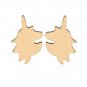 Unicorn Stud Earrings Rose Gold Minimalist Jewelry Gift Studs Gift Girl Unicorn