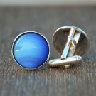 Planet Cufflinks Galaxy Jewelry Neptune Accessories Space Anniversary Gift Weddi