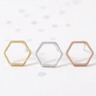 Hexagone Stud Earrings Silver Minimalism Hexagon Earring Geometric Stud Earrings
