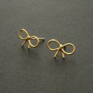 Bow Stud Earrings Gold Minimalist Jewelry Gift Studs Gift Girl Cute Dainty