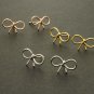 Bow Stud Earrings Gold Minimalist Jewelry Gift Studs Gift Girl Cute Dainty