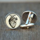 Anatomical Heart Cufflinks Heart Cufflinks Heart Jewelry Retro Wedding Groomsmen