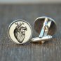 Anatomical Heart Cufflinks Heart Cufflinks Heart Jewelry Retro Wedding Groomsmen