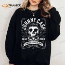 Johnny Cash Sweatshirt American Outlaw Skull