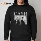 Johnny Cash Hoodie Mug Shot Black