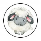 Baby Sheep Farm Envelope Seals Labels 48 Stickers 1.2" Round
