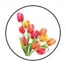Flower Bouquet Envelope Seals Labels 48 Stickers 1.2" Round