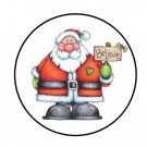 Christmas Santa Believe Envelope Seals Labels 48 Stickers 1.2" Round