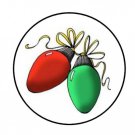 Christmas Lights Envelope Seals Labels 48 Stickers 1.2" Round