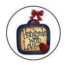 Handmade With Love Envelope Seals Labels 48 Stickers 1.2" Round