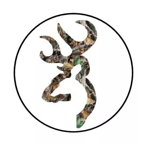 Camo Deer Head Envelope Seals Labels 48 Stickers 1.2" Round