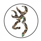 Camo Deer Head Envelope Seals Labels 48 Stickers 1.2" Round