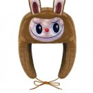 Y2K Cartoon Anime Pop Mart Coffee Labubu Ushanka Hat Cute Y2K Warm Winter Hat
