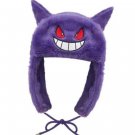 Japanese Y2K Cartoon Anime Purple Gengar Ushanka Hat Cute Y2K Warm Winter Hat