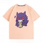 Streetwear Y2K Japanese Anime Pokemon Gengar Mimikyu Short Sleeve T-Shirt Men Women Tee