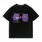 Streetwear Y2K Japanese Anime Pokemon Gengar Ghost Short Sleeve T-Shirt Men Women Tee