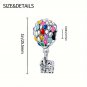 NEW 925 Silver Cartoon Pixar Up House & Balloons Dangle Necklace Bracelet Charm Bead Gift