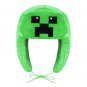 Y2K Cartoon Game Anime Minecraft Creeper Green Ushanka Hat Cute Y2K Warm Winter Hat