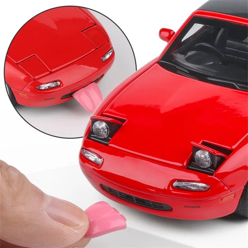 1_32 MAZDA MX-5 Alloy Sports Car Model Diecast Metal Toy Vehicle High Simulation Sound and -blue