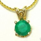 Colombian Emerald Solitaire Pendant 1.0ct