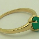 0.40 CTS COLOMBIAN EMERALD CABOCHON RING