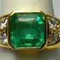 IMPECCABLE COLOMBIAN EMERALD & DIAMOND RING 2.10CTS