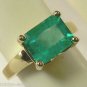 NATURAL COLOMBIAN EMERALD RING 14K YELLOW GOLD 2.45 CTS