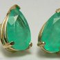 NATURAL EMERALD EARRINGS 14K Y GOLD