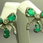 Colombian Emerald & Diamond Bow Earrings 6cts
