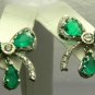 Colombian Emerald & Diamond Bow Earrings 6cts