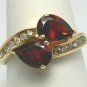 Stunner! Garnet & Diamond Gold Ring
