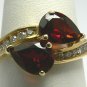 Stunner! Garnet & Diamond Gold Ring
