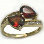 Stunner! Garnet & Diamond Gold Ring