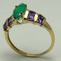 Great Combination! Colombian Emerald & Amethyst Ring