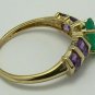 Great Combination! Colombian Emerald & Amethyst Ring