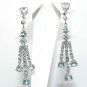 Dazzling! Aquamarine & Diamond Chandelier Earrings