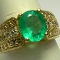 DAZZLING COLOMBIAN EMERALD 2.60 CTS & DIAMOND RING