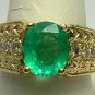 DAZZLING COLOMBIAN EMERALD 2.60 CTS & DIAMOND RING