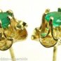Gorgeous! Colombian Emerald Floral Stud Earrings