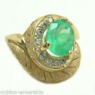 MARVELOUS COLOMBIAN EMERALD & DIAMOND RING 4.35 CTS