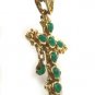 COLOMBIAN EMERALD CROSS 14K REPLICA FROM THE ATTOCHA