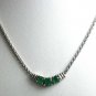 3 STONE COLOMBIAN EMERALD PENDANT 14K 1CT
