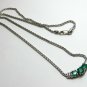3 STONE COLOMBIAN EMERALD PENDANT 14K 1CT