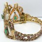 Vintage Emerald, Diamond, Enamel Opal, Crown Themed Bracelet