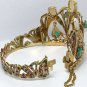 Vintage Emerald, Diamond, Enamel Opal, Crown Themed Bracelet
