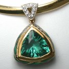 HeadTurning! Green Amethyst Diamond & Enamel Slide