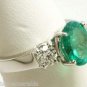 COLOMBIAN EMERALD AND DIAMOND RING 1.41 CTS