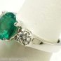 COLOMBIAN EMERALD AND DIAMOND RING 1.41 CTS