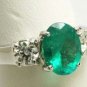 COLOMBIAN EMERALD AND DIAMOND RING 1.41 CTS